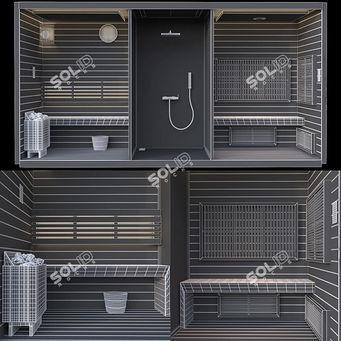 Premium Sauna: Easy Setup, High Quality, V-Ray Ready 3D model image 3