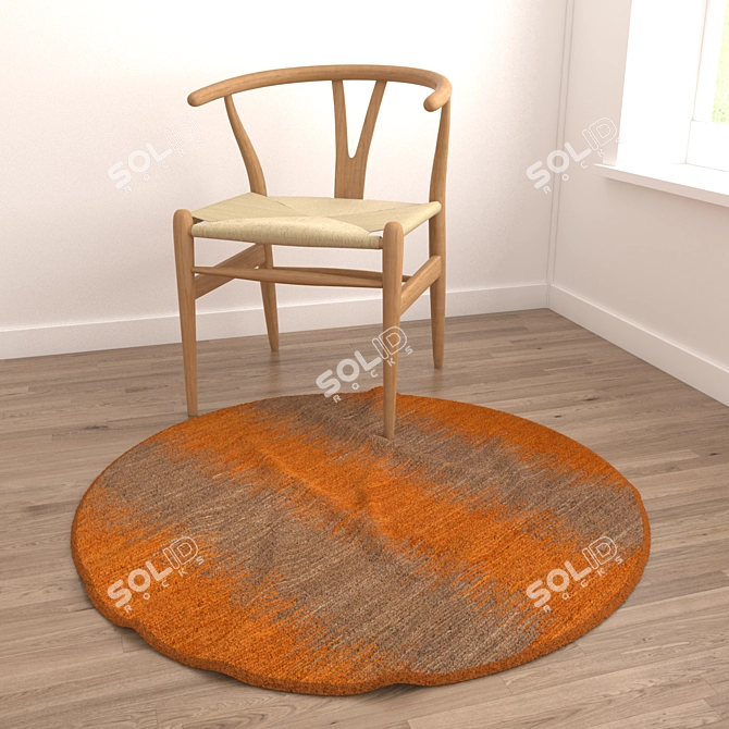 Round Carpets Set: Versatile and Realistic 3D model image 4