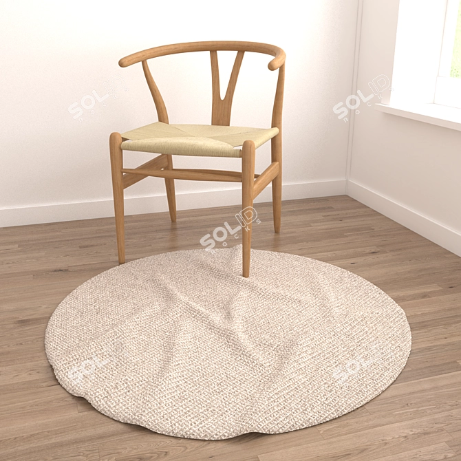 Versatile Round Carpets Set 3D model image 4