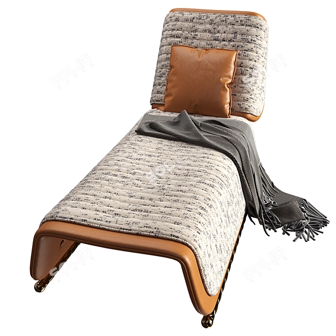 Elegant Italian Chaise Longue: Adelaide 3D model image 2