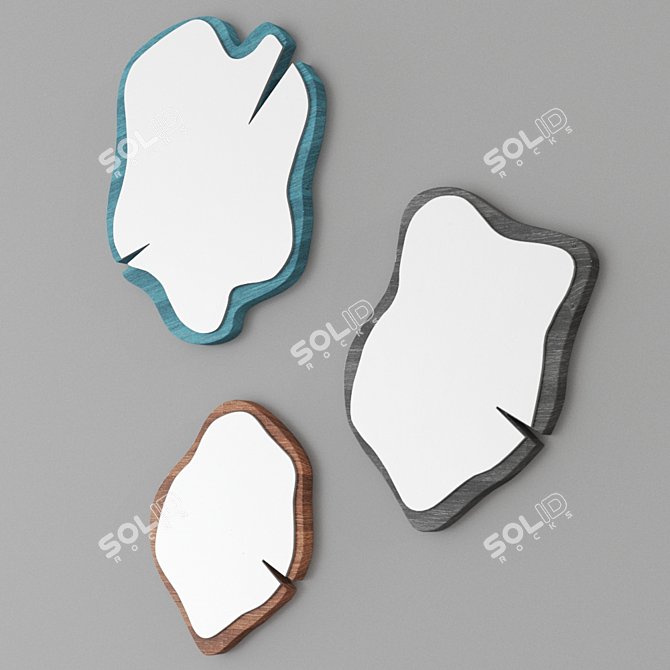 ARKOF LABODESIGN TRONQ: Modern Wall-mounted Mirror Set 3D model image 1