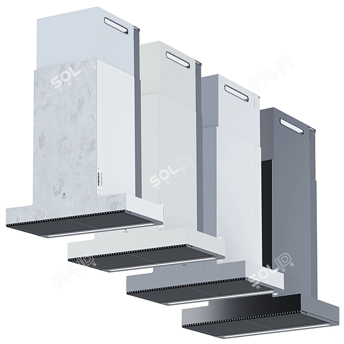 Elica Haiku 600: Powerful Wall-mounted Extractor 3D model image 1