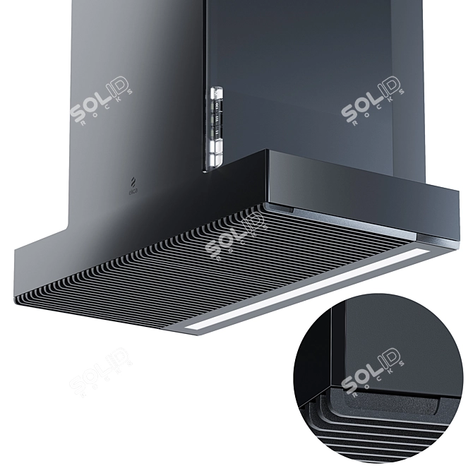 Elica Haiku 600: Powerful Wall-mounted Extractor 3D model image 4