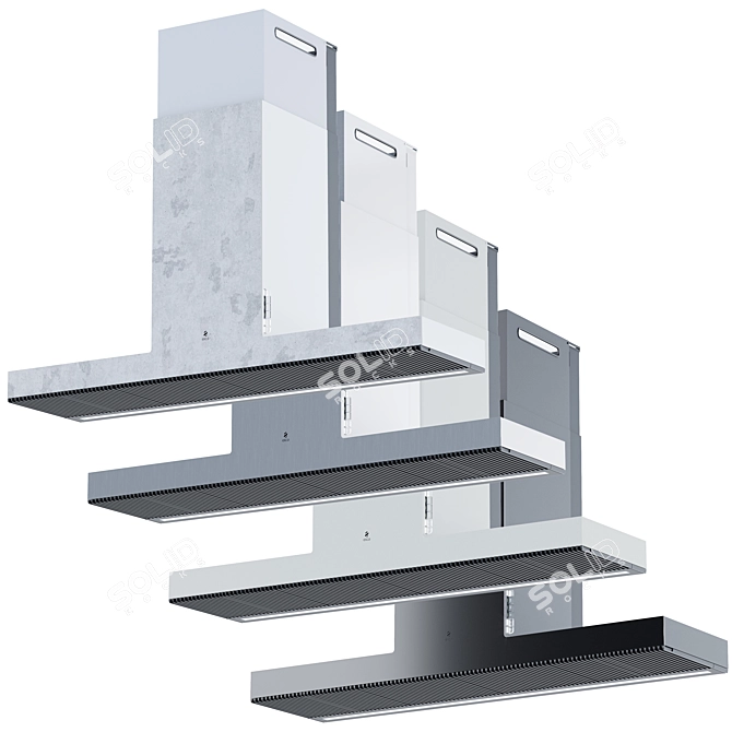 Elica Haiku 1200 Wall-Mounted Extractor 3D model image 1