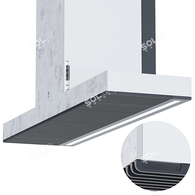 Elica Haiku 1200 Wall-Mounted Extractor 3D model image 2