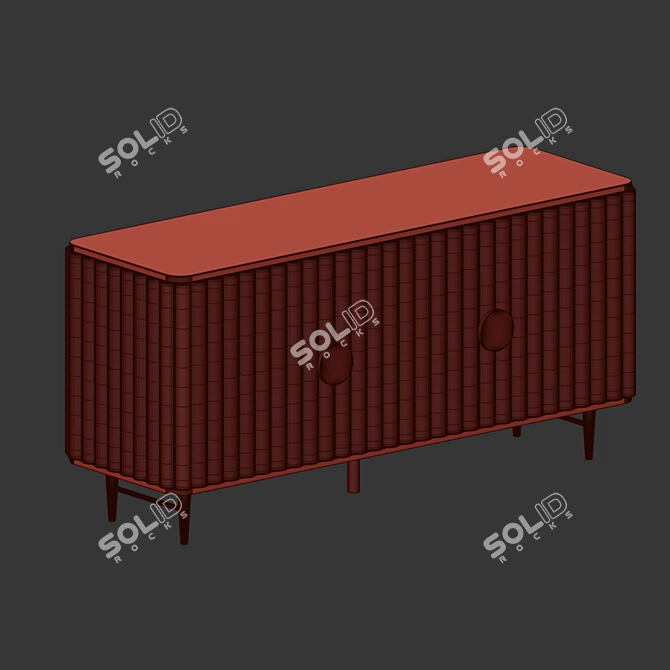  Modern Juneau Buffet: Sleek Design, Spacious 3D model image 3