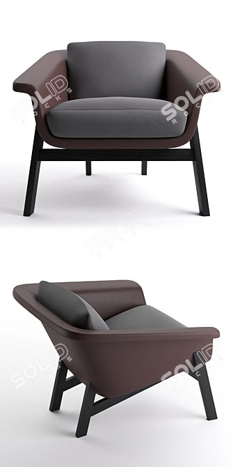 Sienna Armchair: Elegant Design and Comfort 3D model image 2