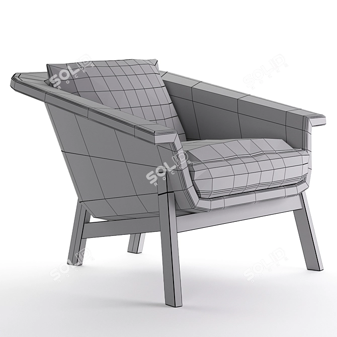 Sienna Armchair: Elegant Design and Comfort 3D model image 3