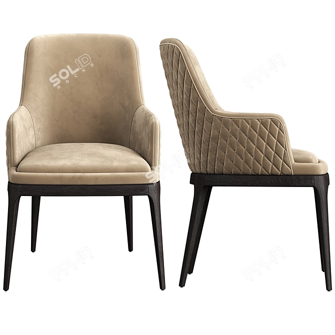 EDNA Chair: Stylish and Comfortable 3D model image 2