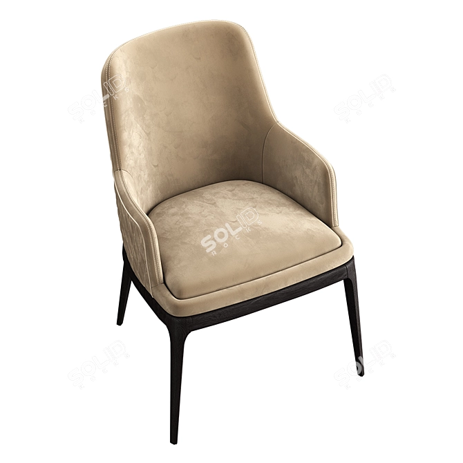 EDNA Chair: Stylish and Comfortable 3D model image 4