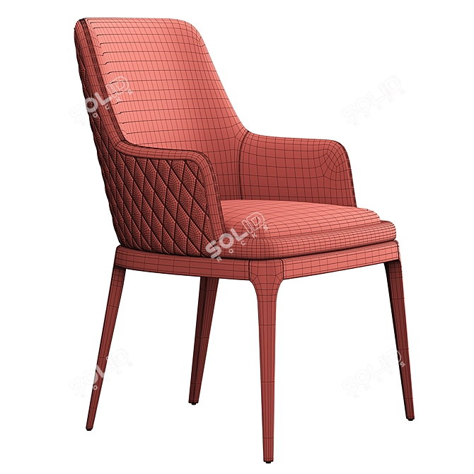 EDNA Chair: Stylish and Comfortable 3D model image 5