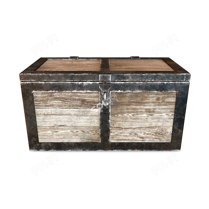 Rustic Loft Style Chest 3D model image 1