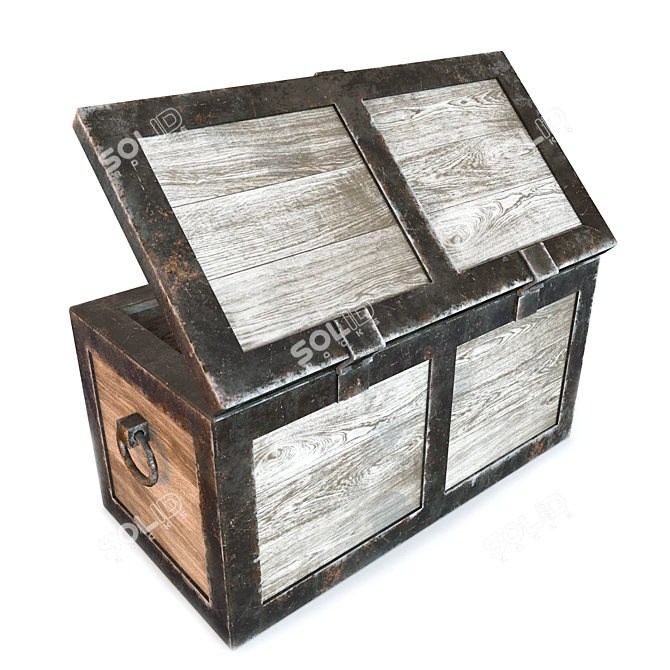 Rustic Loft Style Chest 3D model image 4