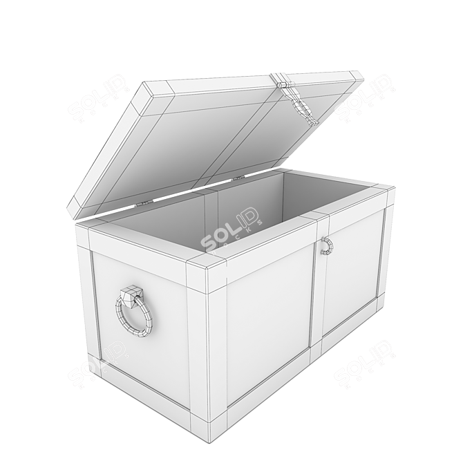 Rustic Loft Style Chest 3D model image 5