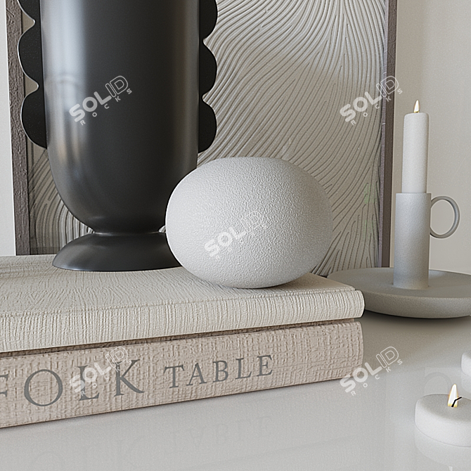 Stylish Home Décor Set 3D model image 4