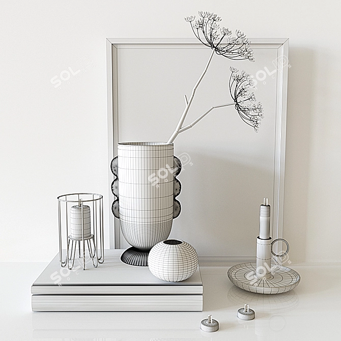 Stylish Home Décor Set 3D model image 5