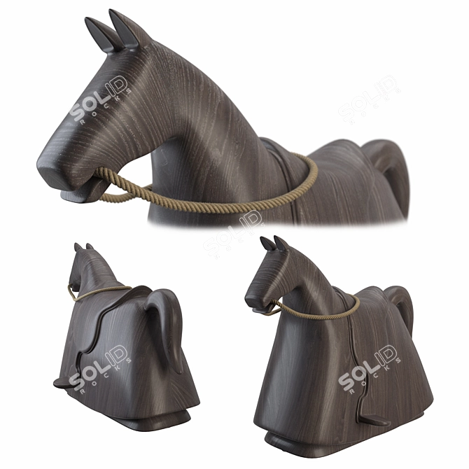 Sleek Newson Horse: Realistic 3D Model 3D model image 1