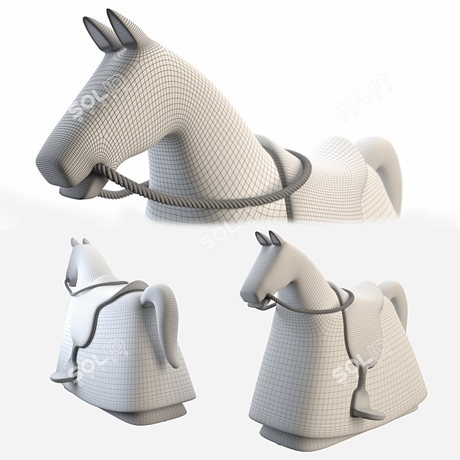 Sleek Newson Horse: Realistic 3D Model 3D model image 2