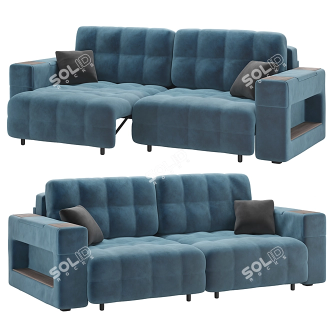 Stylish BOSS.XO Sofa: Multiple Finishes 3D model image 1