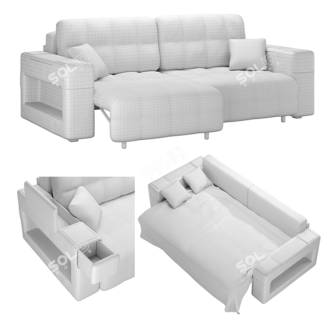 Stylish BOSS.XO Sofa: Multiple Finishes 3D model image 3