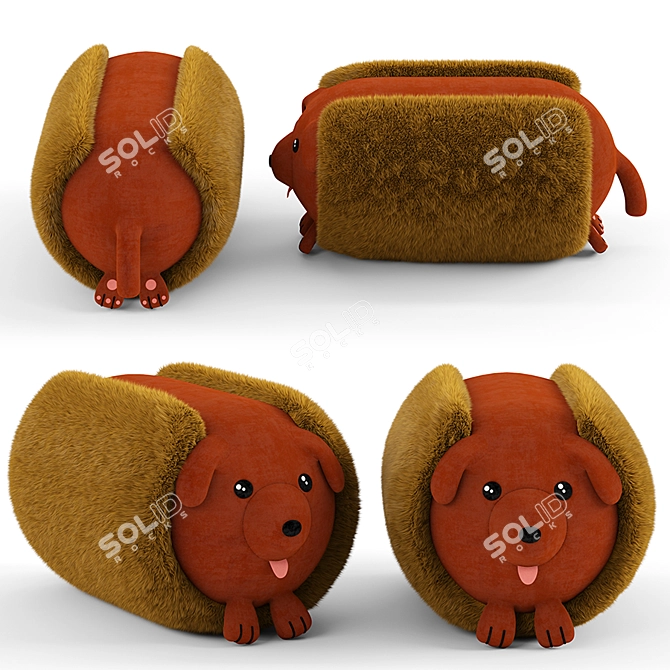 Furry Toy Set: Endless Fun! 3D model image 8