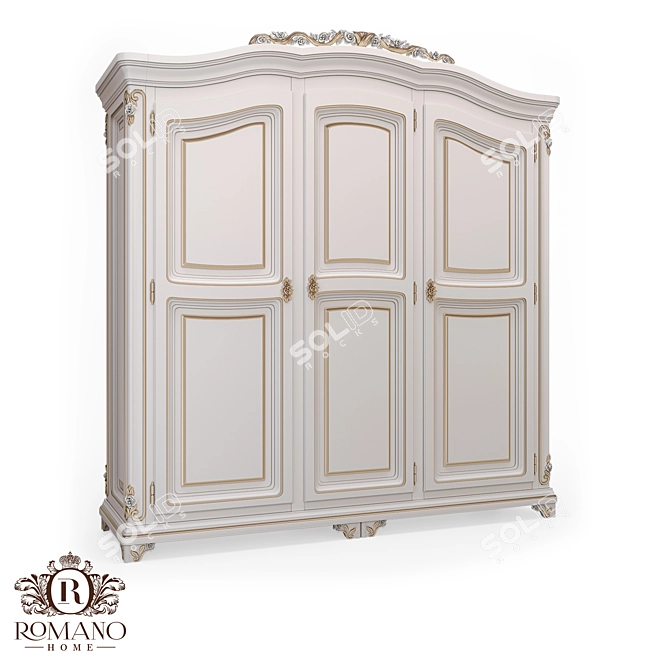 Custom Handcrafted Wardrobe - Nicole Romano Home 3D model image 1