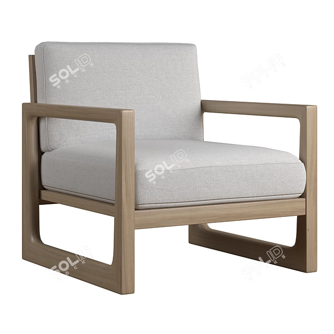 Modern Comfort: RH Navaro Lounge Chair 3D model image 2