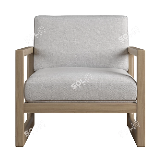 Modern Comfort: RH Navaro Lounge Chair 3D model image 3