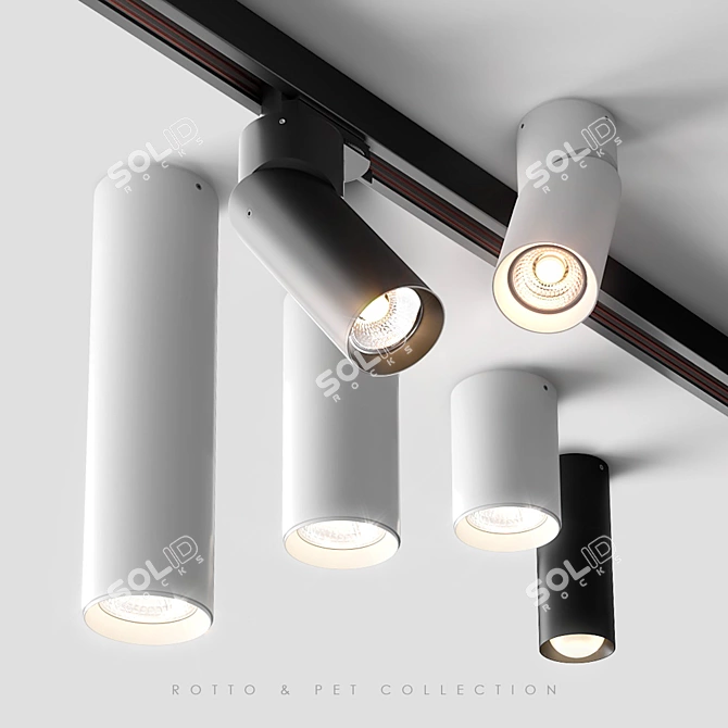 Title: MODERN ROTTO & PET Lighting Collection 3D model image 1