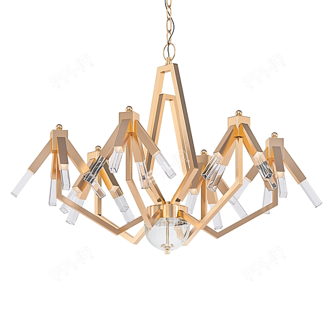 Elton Postmodern Designer Chandelier 3D model image 1