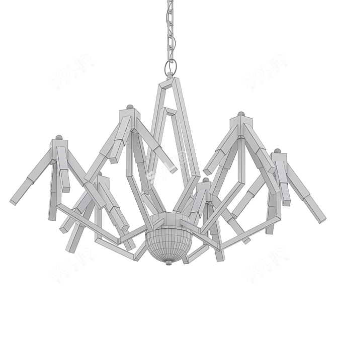 Elton Postmodern Designer Chandelier 3D model image 2