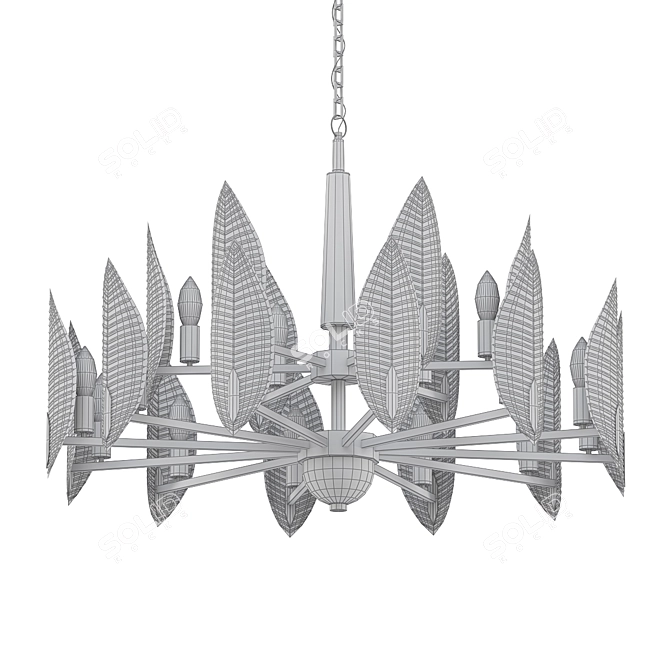 Sculptural Glass Chandelier - Niba-B 3D model image 2