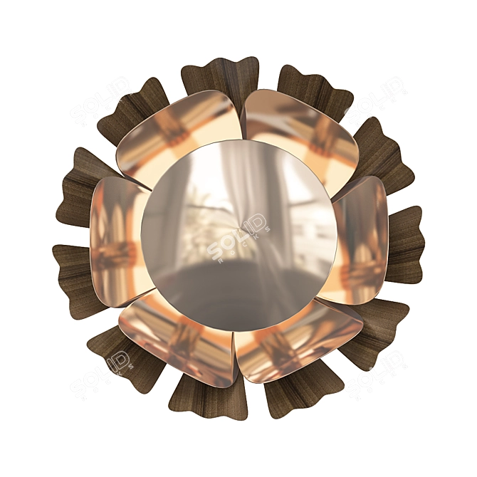 Elegant Camellia Wall Sconce 3D model image 1