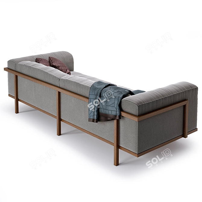 Contemporary Comfort: Okha Big Easy Sofa 3D model image 4