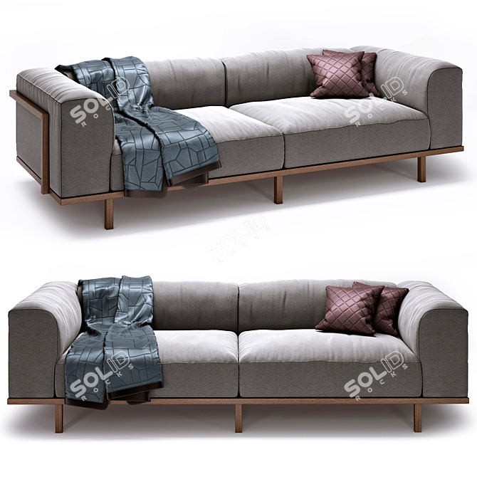 Contemporary Comfort: Okha Big Easy Sofa 3D model image 5