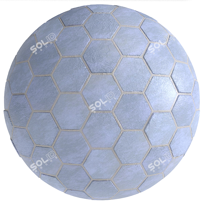 HexaColor10 - 5 Color Hexagon Tiles 3D model image 2