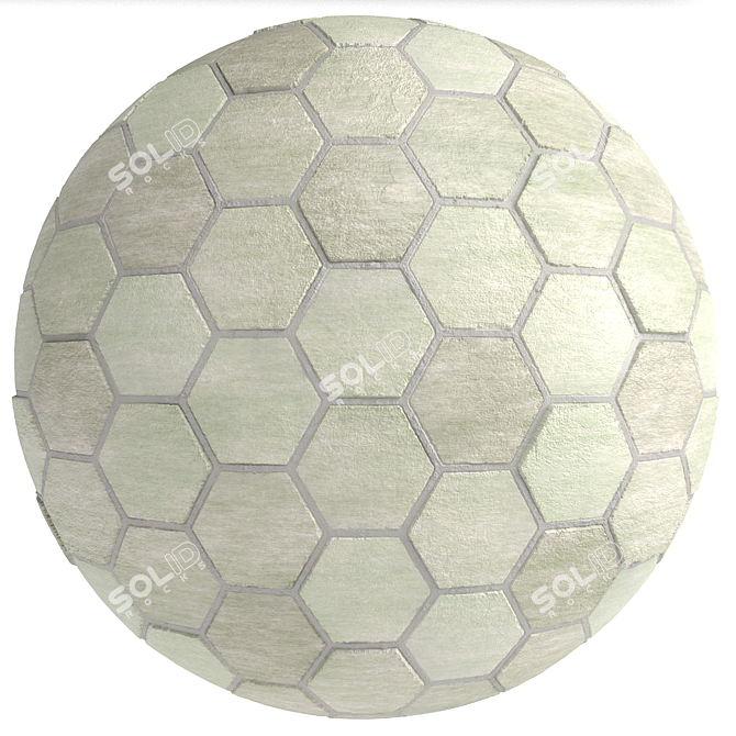 HexaColor10 - 5 Color Hexagon Tiles 3D model image 4