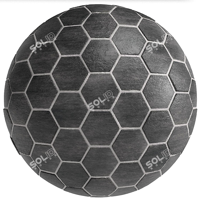 HexaColor10 - 5 Color Hexagon Tiles 3D model image 5