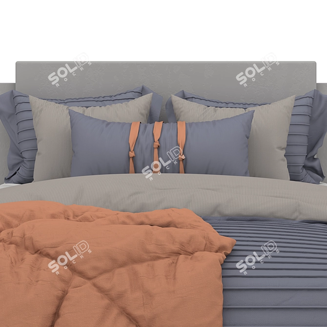 Elegant Canopy Bed 3D model image 3