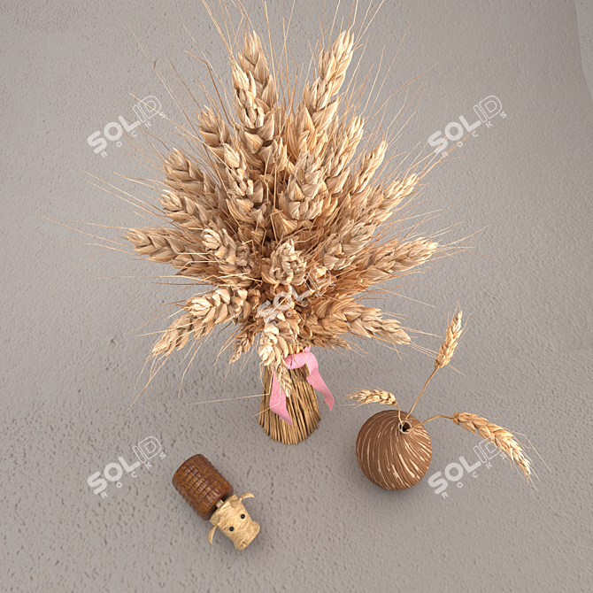 Decorative Wheat Composition: Interior Decor 3D model image 3