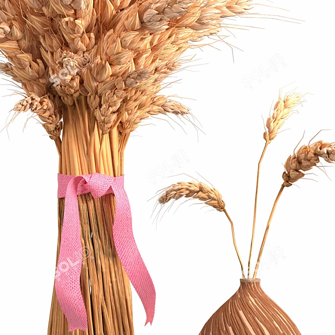 Decorative Wheat Composition: Interior Decor 3D model image 7