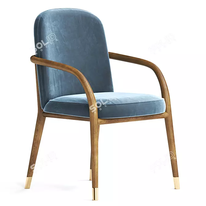 Elegant Stul Lise Armchair: Ulivi Salotti 3D model image 1