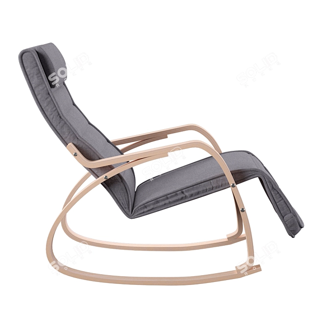 Modern Rocking Lounger: The Ultimate Relaxation 3D model image 2