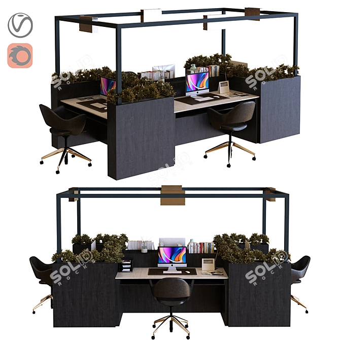 Versatile Workstation: workplace_016 3D model image 1