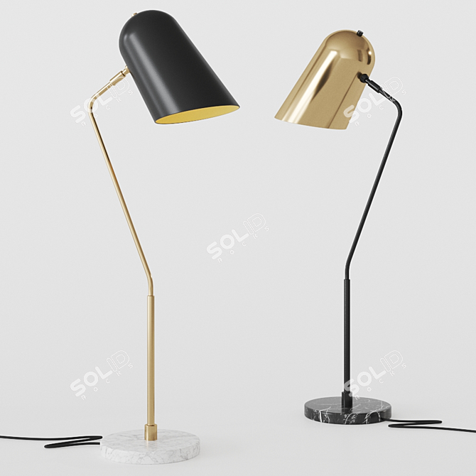 Elegant Cliff Table Lamp 3D model image 1