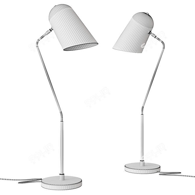Elegant Cliff Table Lamp 3D model image 2