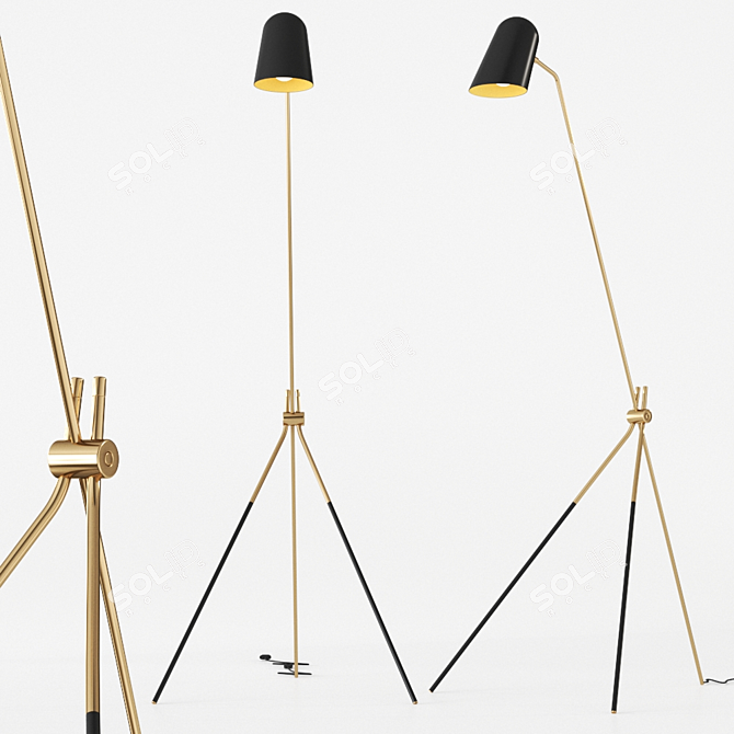 Lambert et Fils Cliff: Sleek Canadian Floor Lamp 3D model image 1