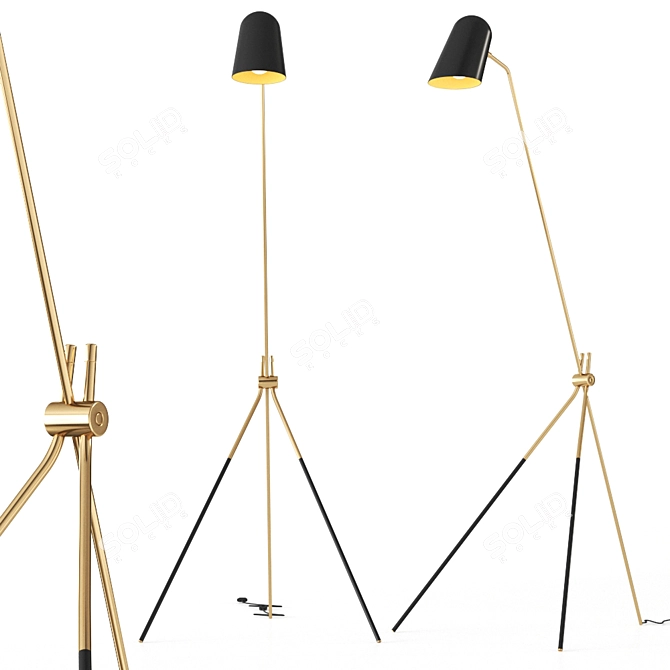 Lambert et Fils Cliff: Sleek Canadian Floor Lamp 3D model image 4