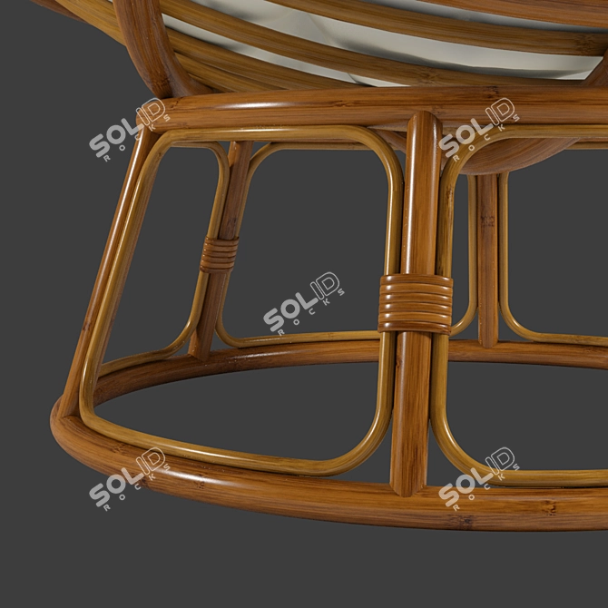 Comfy Solana Papasan Chair 3D model image 5