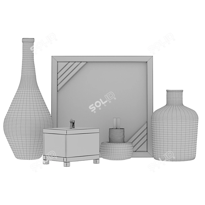 PBR-Optimized Decor Set 3D model image 5